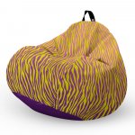 Fotoliu puf Bean Bag tip para XL zebra gradient bright