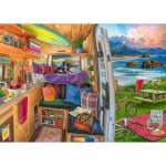 Puzzle Ravensburger priveliste din rulota 1000 piese design nou