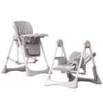 Scaun de masa multifunctional 3 in 1 Little Mom Grey