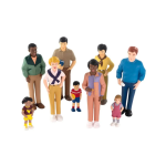 Set de 9 figurine Familia diversitate si integrare etnica cu rol didactic