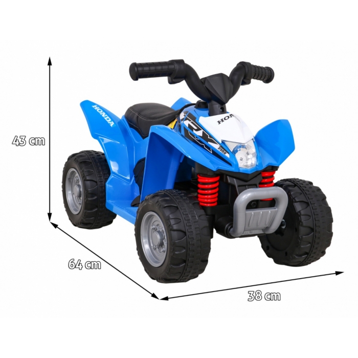 Atv electric Honda 250X TRX 64x38x43 cm albastru - 3