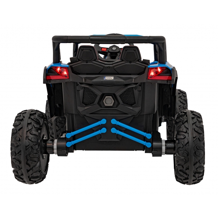 Atv electric cu telecomanda 4 x 4 Buggy Defend 106x75x59 cm albastru