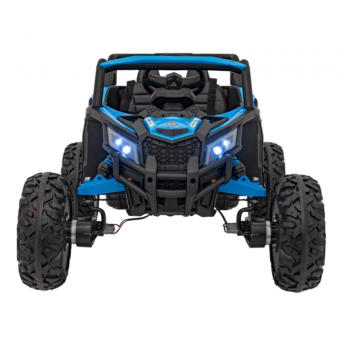 Atv electric cu telecomanda 4 x 4 Buggy Defend 106x75x59 cm albastru - 5