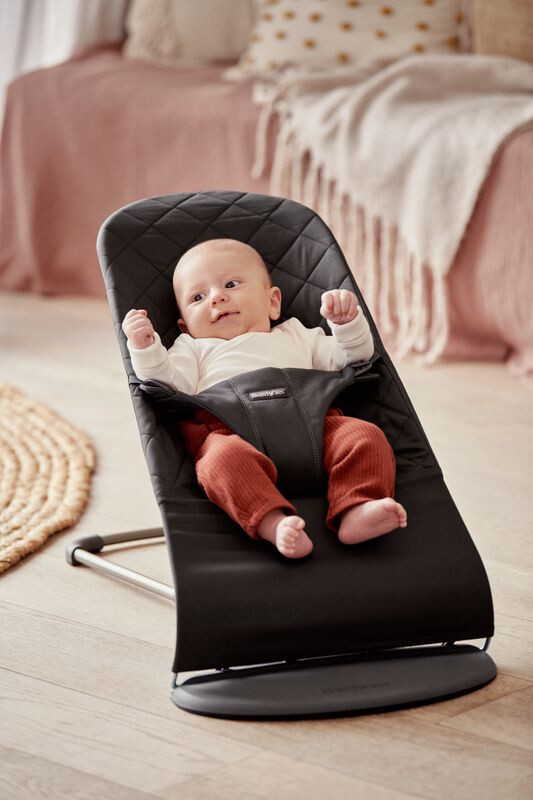 Balansoar Bliss BabyBjorn Black din tesatura matlasata cu aspect Clasic - 6