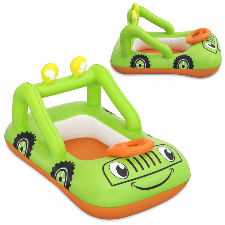 Barca gonflabila pentru copii Bestway 92 x 61 cm Smiling Car Verde