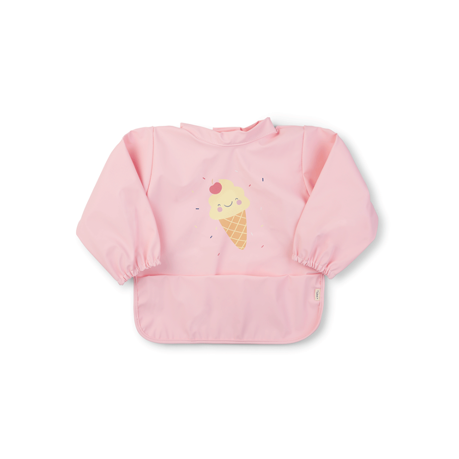 Baveta impermeabila cu maneci si buzunar Ice Cream pink - 1 | YEO