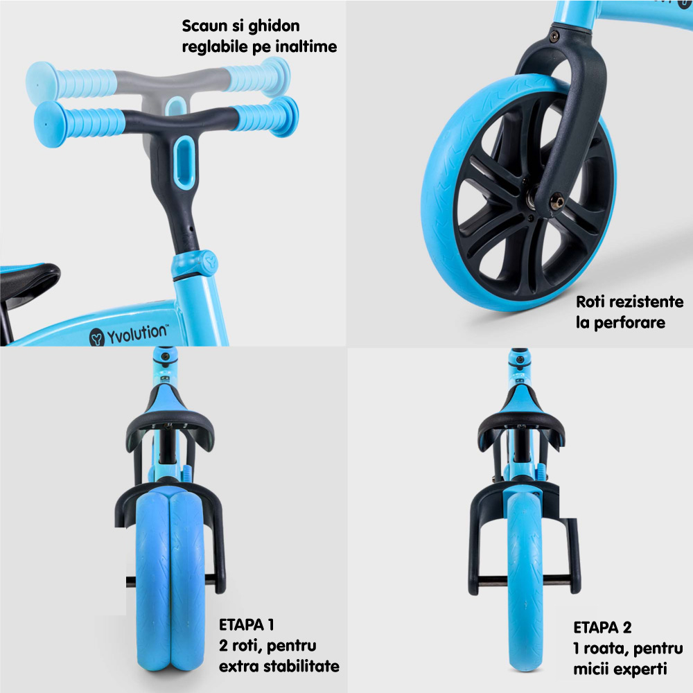 Bicicleta echilibru Yvolution Y Velo Junior blue - 2 | YEO