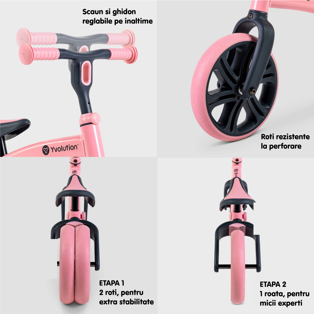 Bicicleta echilibru Yvolution Y Velo Junior pink - 2