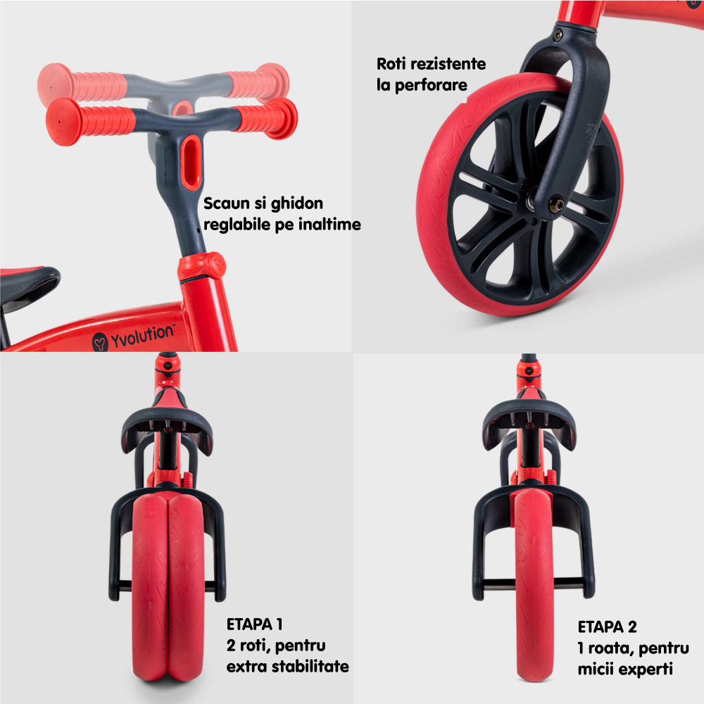 Bicicleta echilibru Yvolution Y Velo Junior red - 3 | YEO