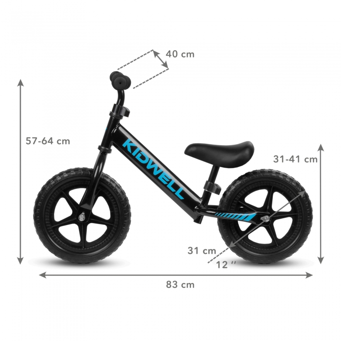 Bicicleta fara pedale Kidwell Rebel black - 3 | YEO