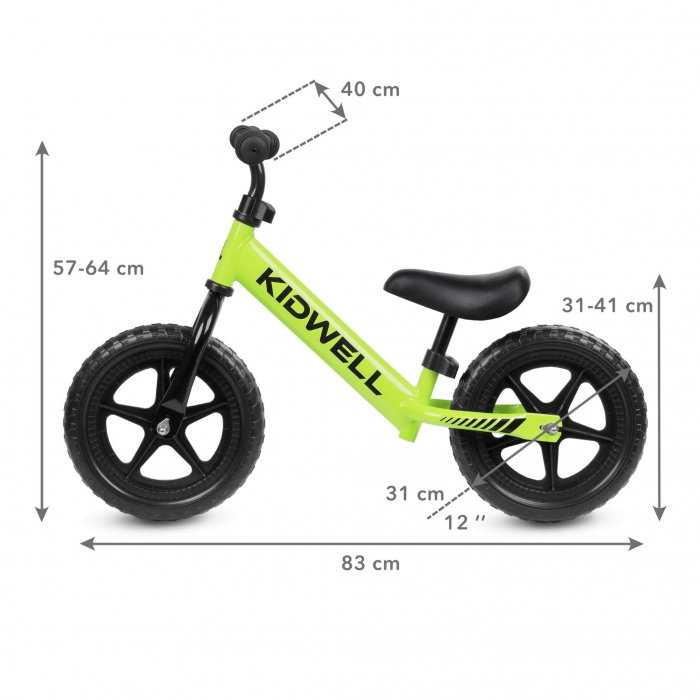 Bicicleta fara pedale Kidwell Rebel green - 4