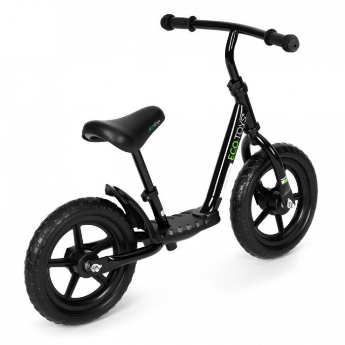 Bicicleta fara pedale EVA Ecotoys JT-BB-05 cu platforma si roti din spuma negru - 1 | YEO