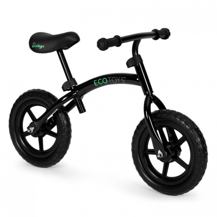 Bicicleta fara pedale cu roti din spuma EVA Ecotoys YM-BB-13 negru