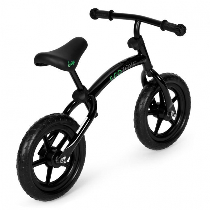 Bicicleta fara pedale cu roti din spuma EVA Ecotoys YM-BB-13 negru - 1