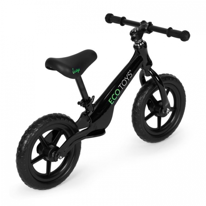 Bicicleta fara pedale cu roti din spuma EVA Ecotoys YM-BB-17 negru - 1