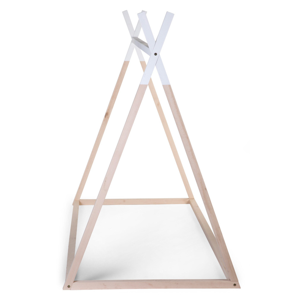 Cadru pat Tipi Childhome 90x200 cm lemn natural alb - 1 | YEO