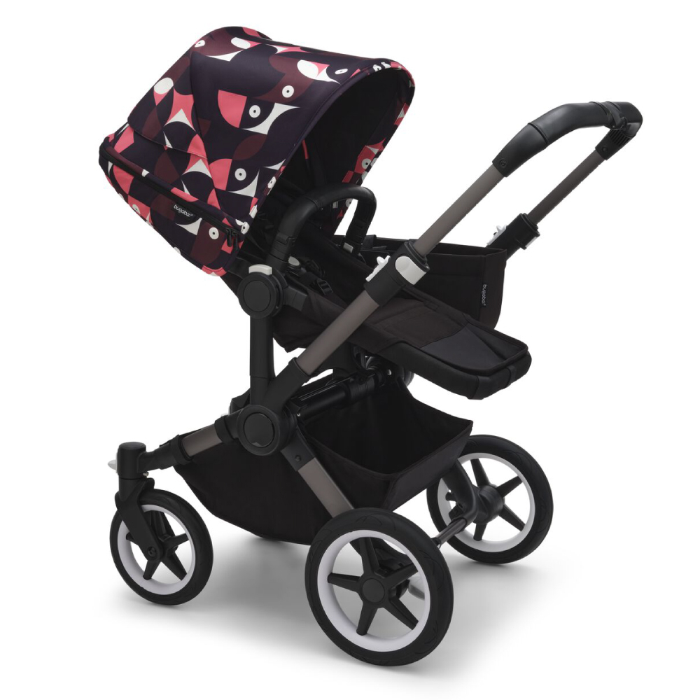 Capotina carucior Bugaboo Donkey 5 Animal explorer pink red