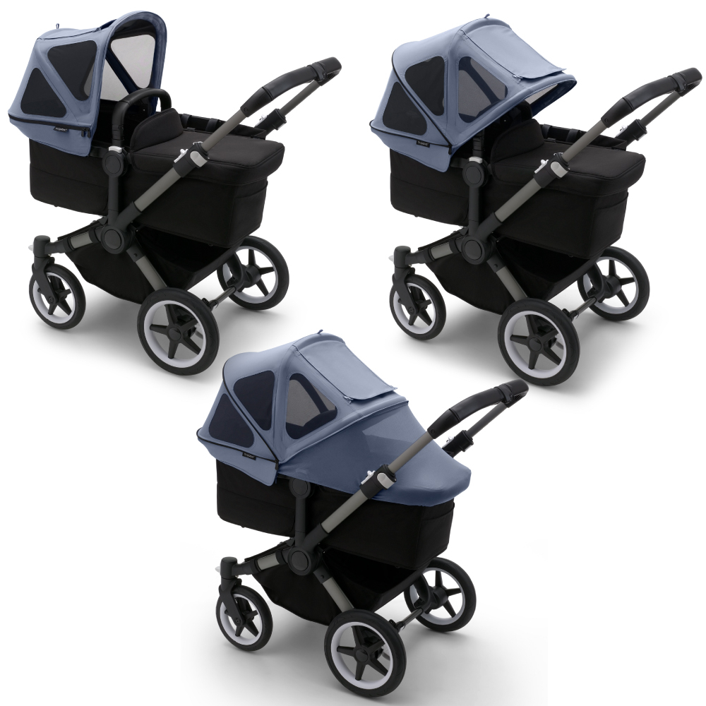 Capotina cu extensie plasa insecte Bugaboo Donkey seaside blue