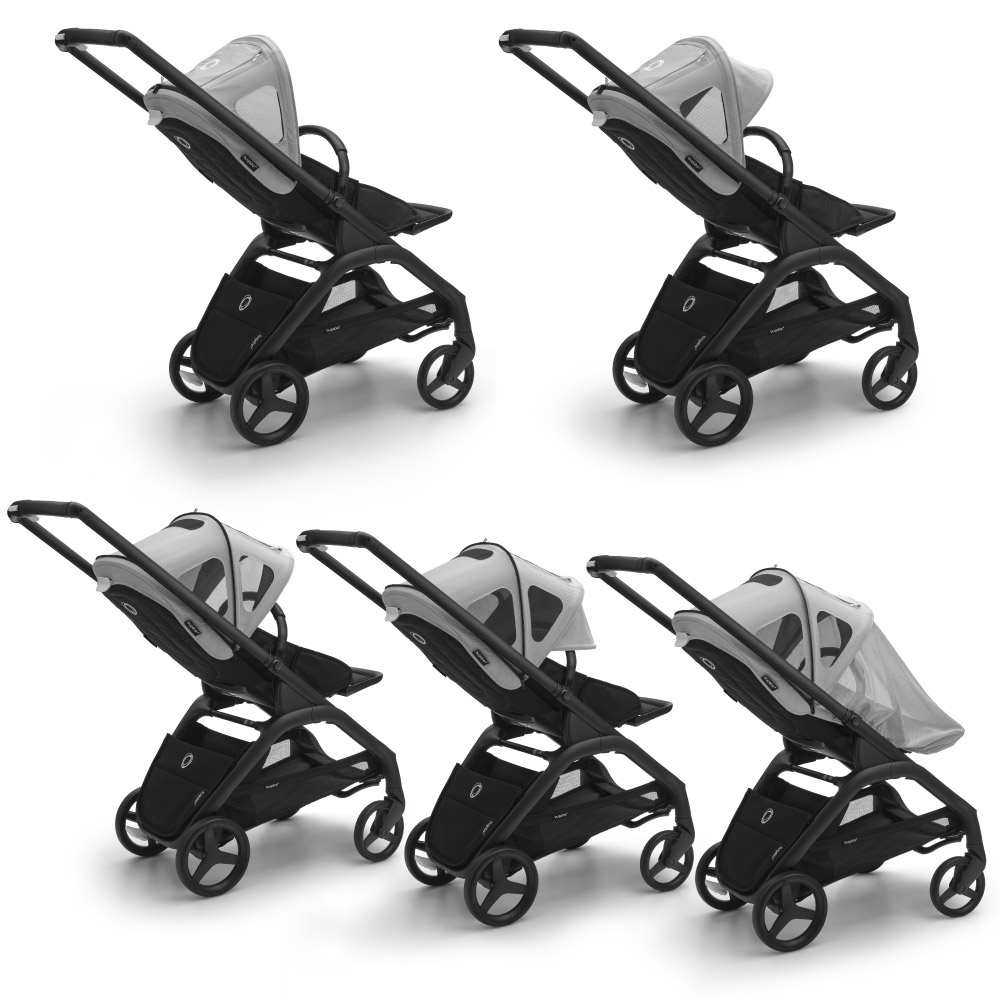 Capotina cu extensie plasa insecte Bugaboo Dragonfly misty grey