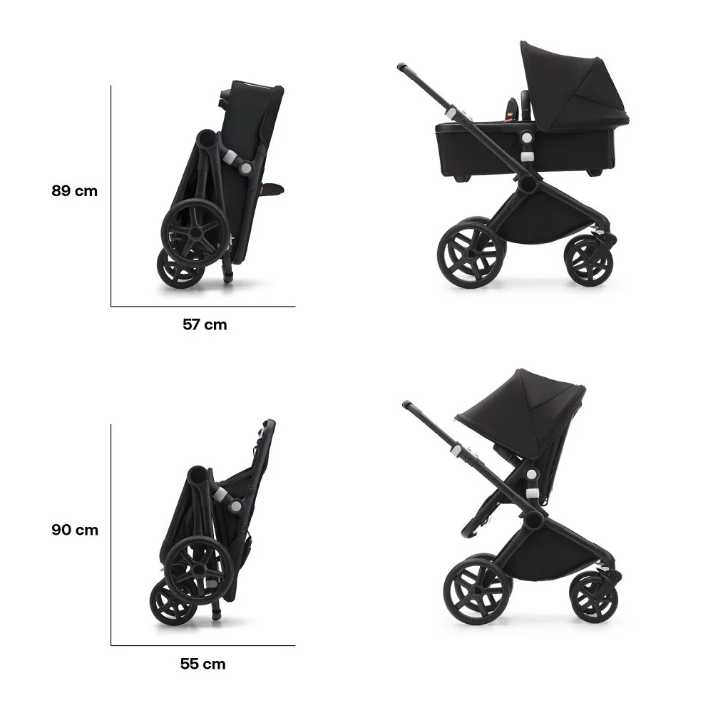 Carucior 2 in 1 Bugaboo Fox Cub black stormy blue