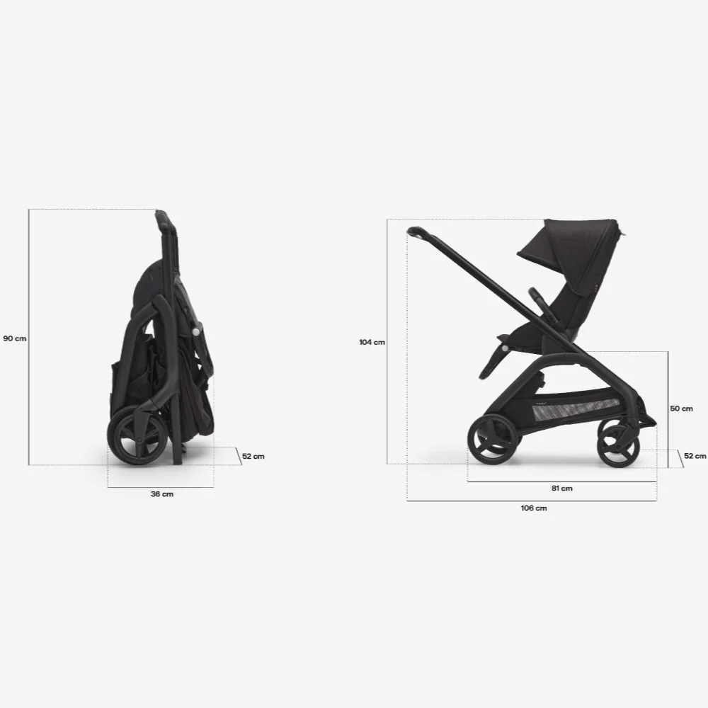 Carucior Bugaboo Dragonfly graphite midnight black skyline blue - 7