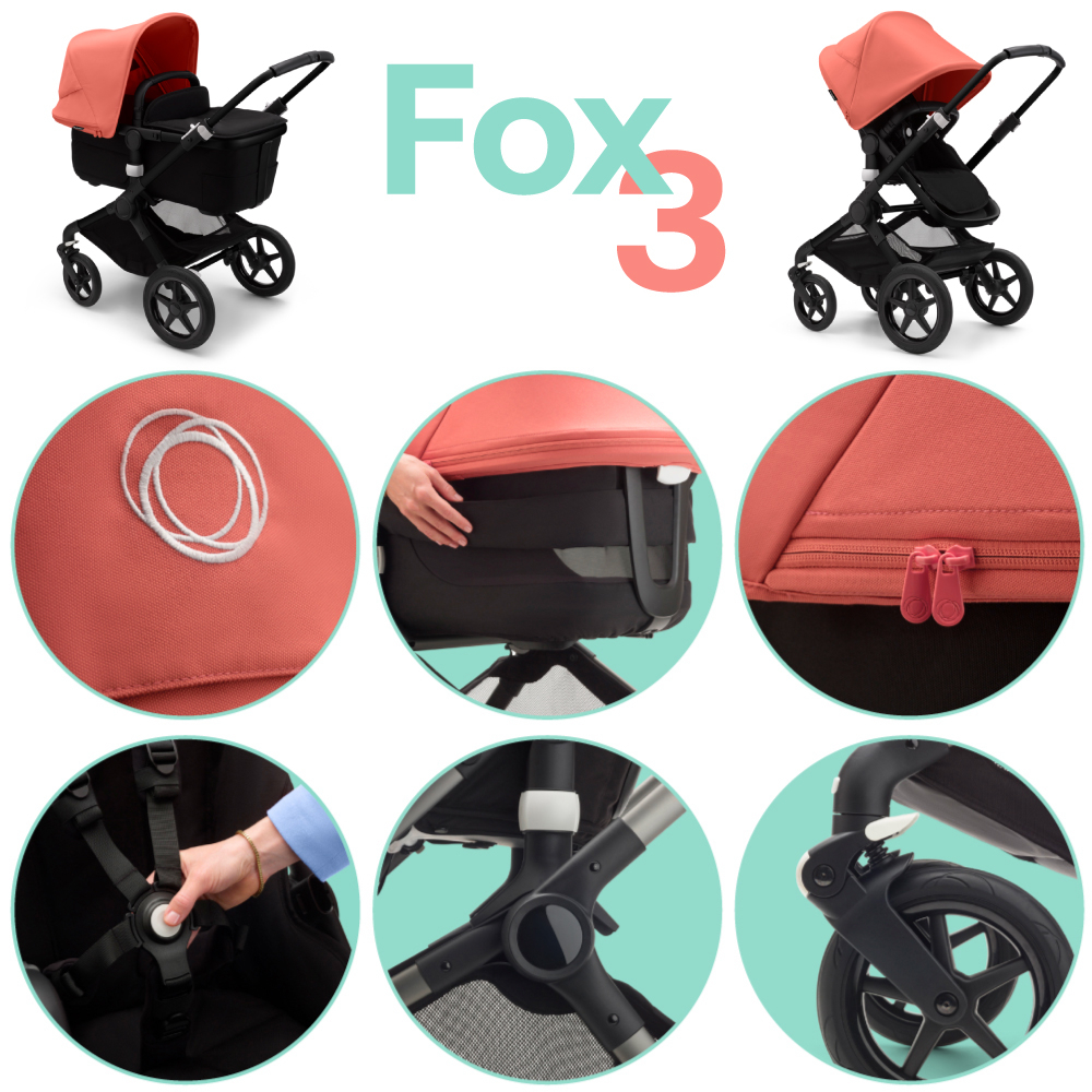 Carucior 2 in 1 Bugaboo Fox 3 black forest green - 3