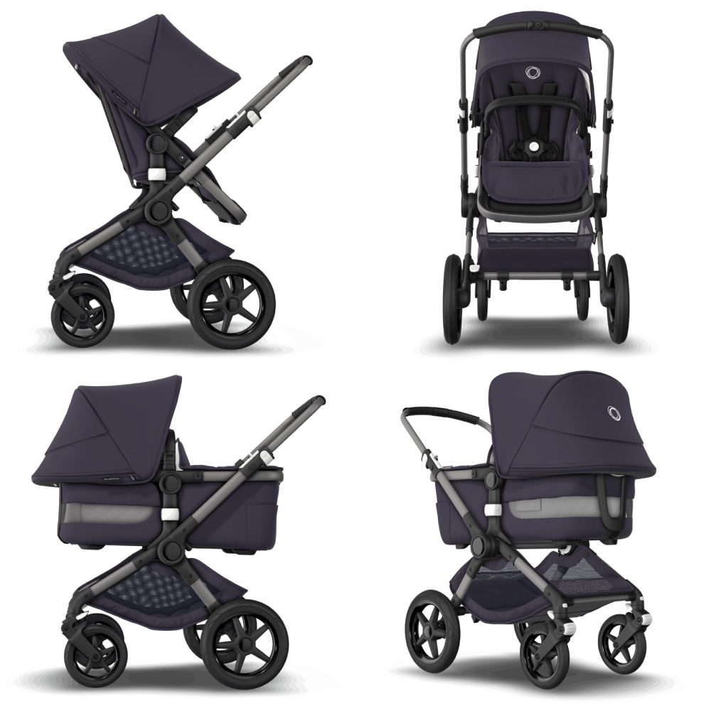 Carucior 2 in 1 Bugaboo Fox 3 Classic graphite dark navy - 1 | YEO