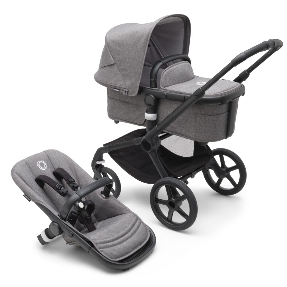 Carucior 2 in 1 Bugaboo Fox 5 black grey melange - 8