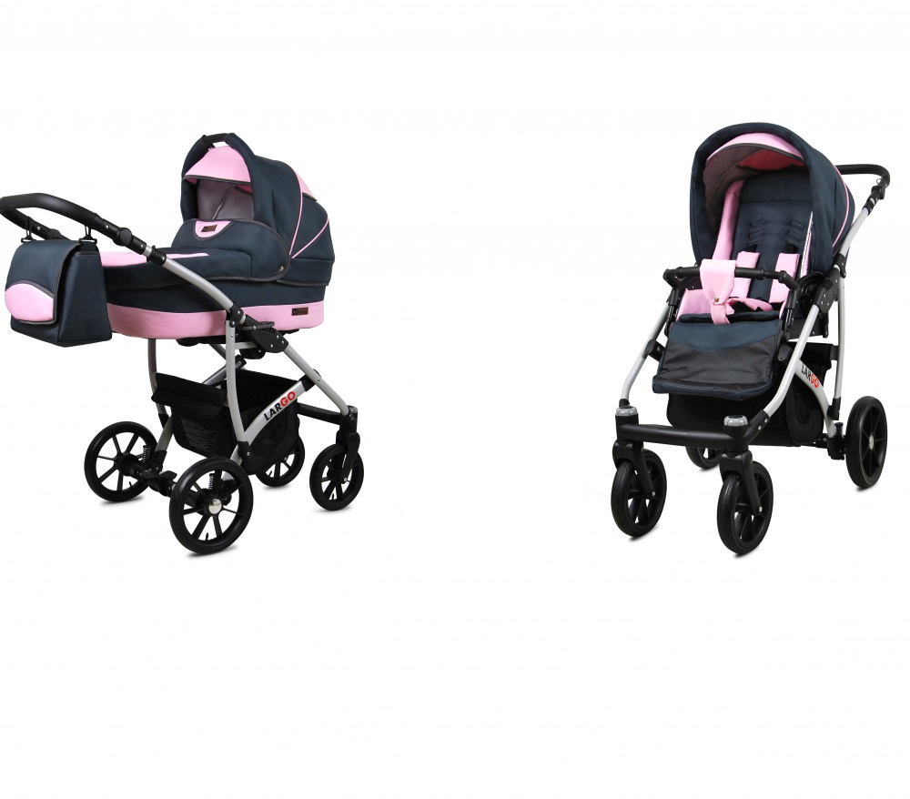 Carucior Largo 2 in 1 Grey Pink - 2