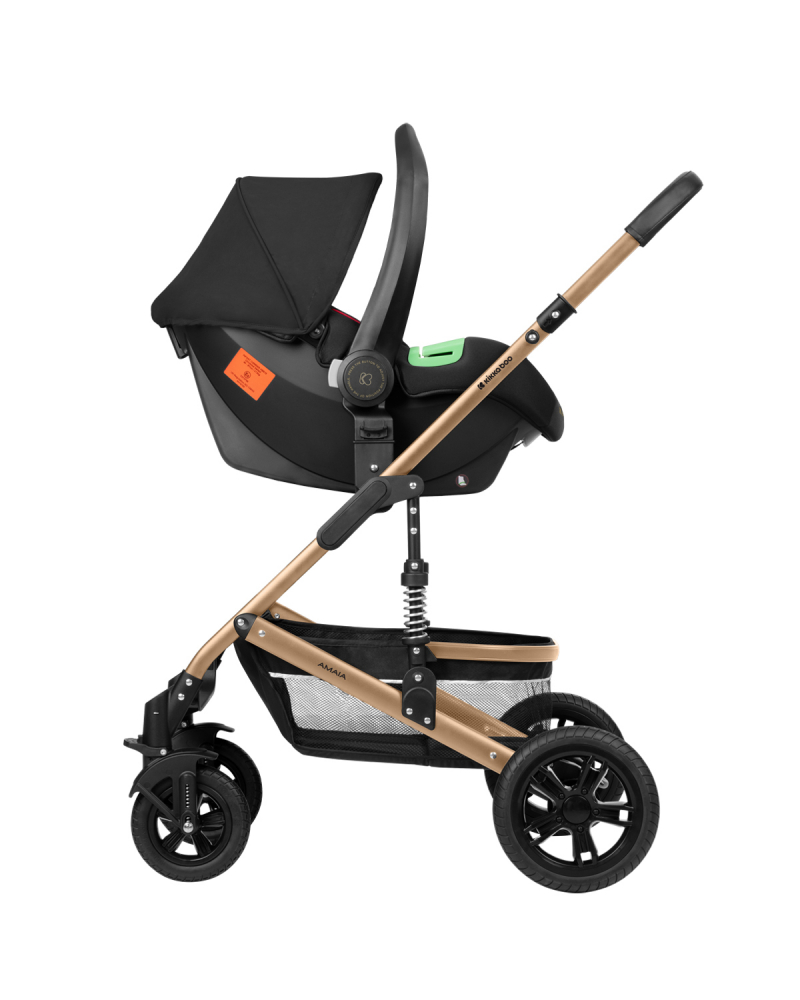 Carucior transformabil KikkaBoo 3 in 1 Amaia Black 2024 - 4