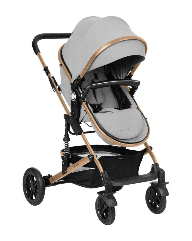 Carucior transformabil KikkaBoo 3 in 1 Amaia Light Grey 2024 - 2