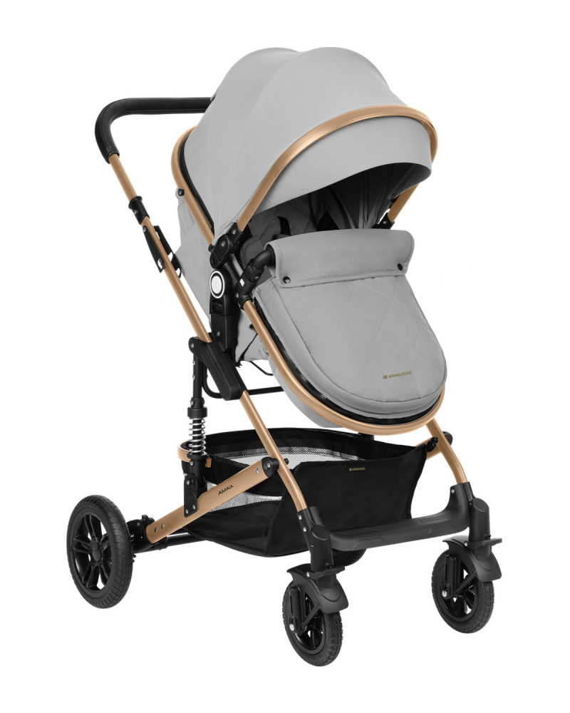 Carucior transformabil KikkaBoo 3 in 1 Amaia Light Grey 2024 - 4