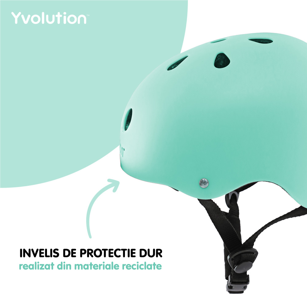 Casca protectie Yvolution 44-52 cm green