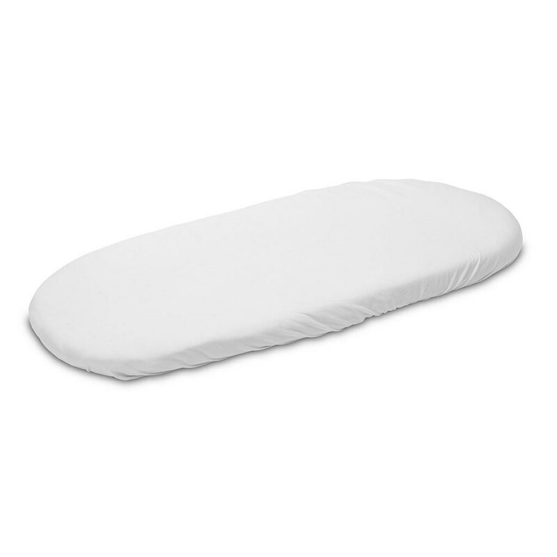 Cearceaf cu elastic New Baby pentru landou 35 x 75 cm White - 2