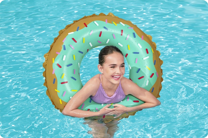 Colac gonflabil de inot 91 cm Green Donut - 2 | YEO