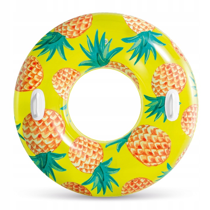 Colac gonflabil cu manere Intex 107 cm Ananas - 1 | YEO