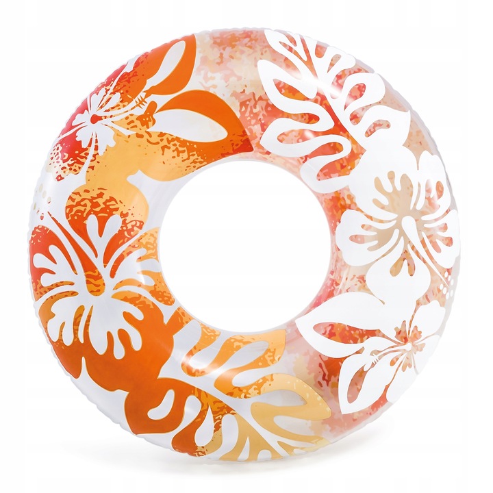 Colac gonflabil pentru inot 91 cm Orange Flowers - 3 | YEO