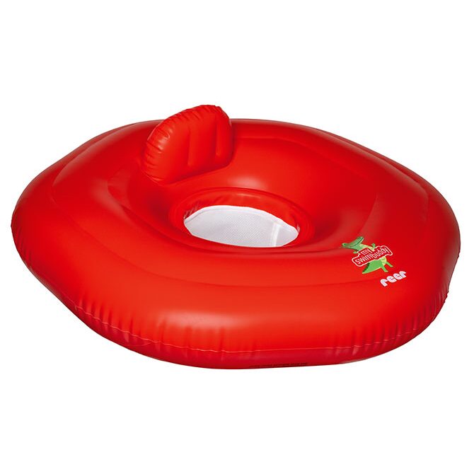 Colac scaun gonflabil de inot pentru bebelusi 6-12 luni rosu Reer MySwimBuddy Swim Seat