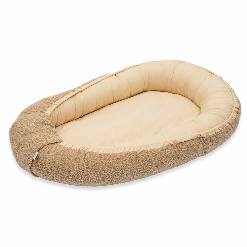 Cosulet bebelus New Baby 80x50 cm Baby Nest dark beige