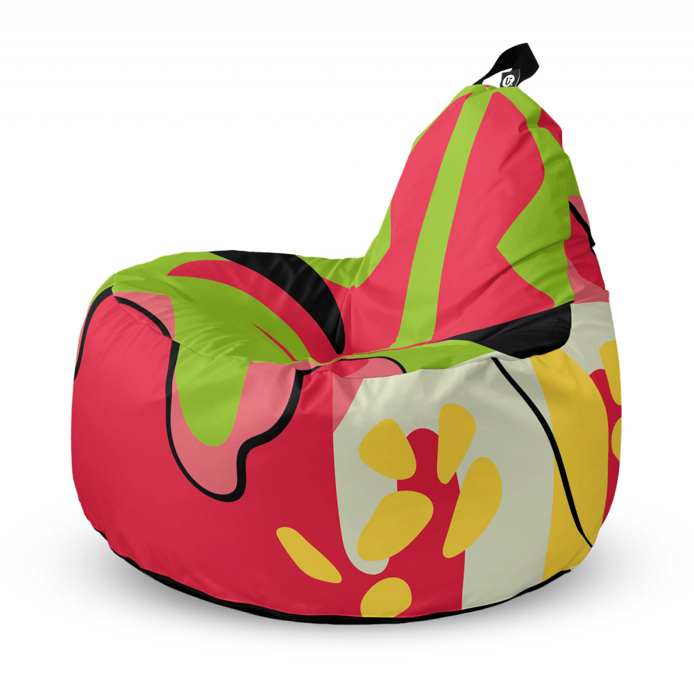 Fotoliu Updeco Puf Bean Bag tip Big Chill abstract jungle verde - 4