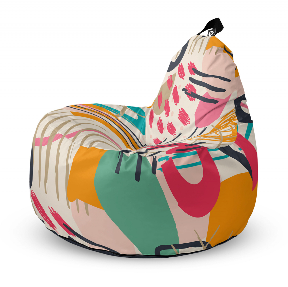 Fotoliu Updeco Puf Bean Bag tip Big Chill abstract peony - 4