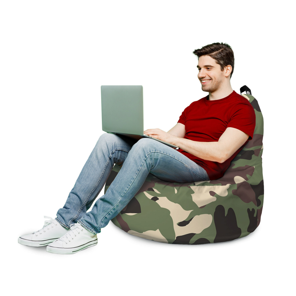 Fotoliu Updeco Puf Bean Bag tip Big Chill camuflaj armata - 2