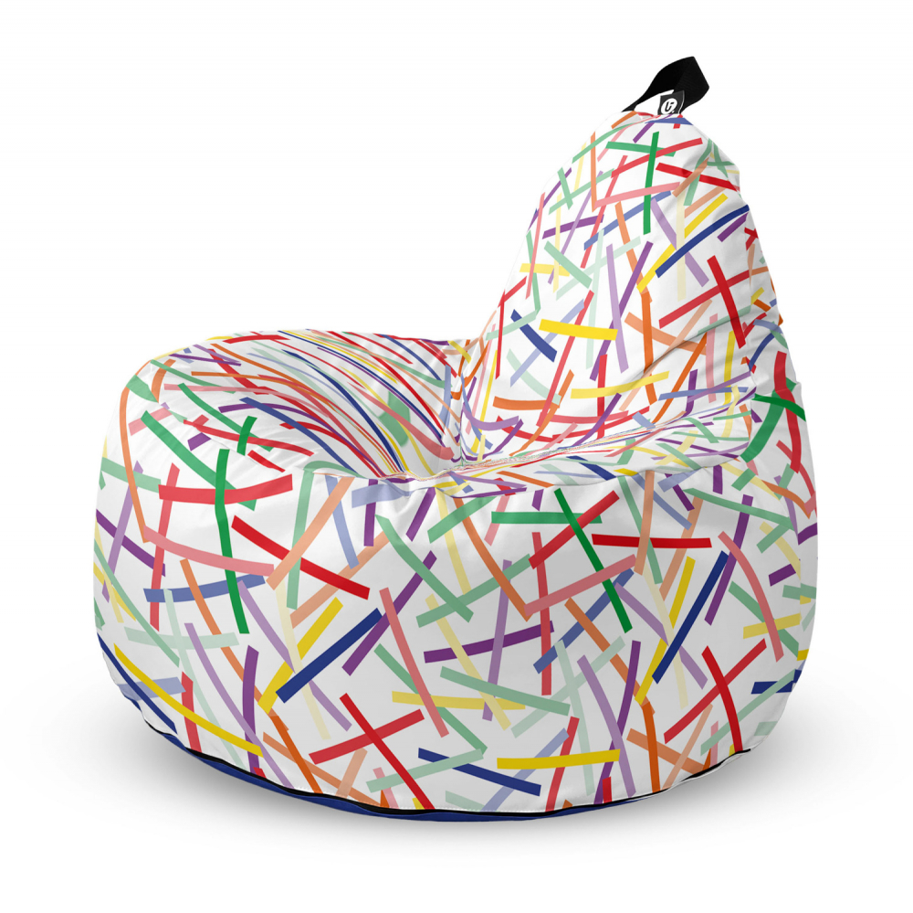 Fotoliu Updeco Puf Bean Bag tip Big Chill confetti fundal alb - 4