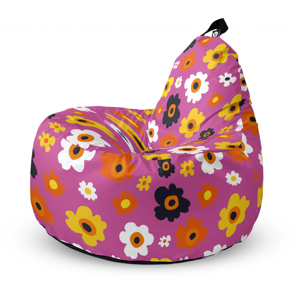 Fotoliu Updeco Puf Bean Bag tip Big Chill daisy fundal mov - 4