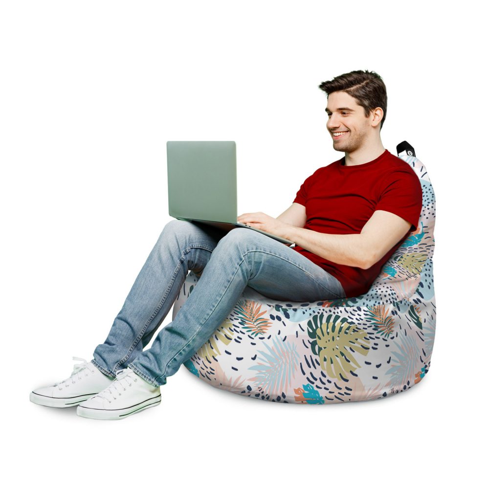 Fotoliu Updeco Puf Bean Bag tip Big Chill frunze multicolore - 2