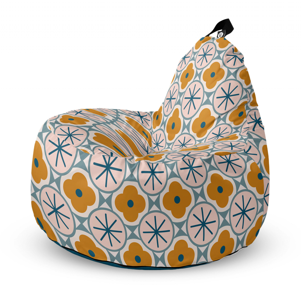 Fotoliu Updeco Puf Bean Bag tip Big Chill geometric flowers - 4