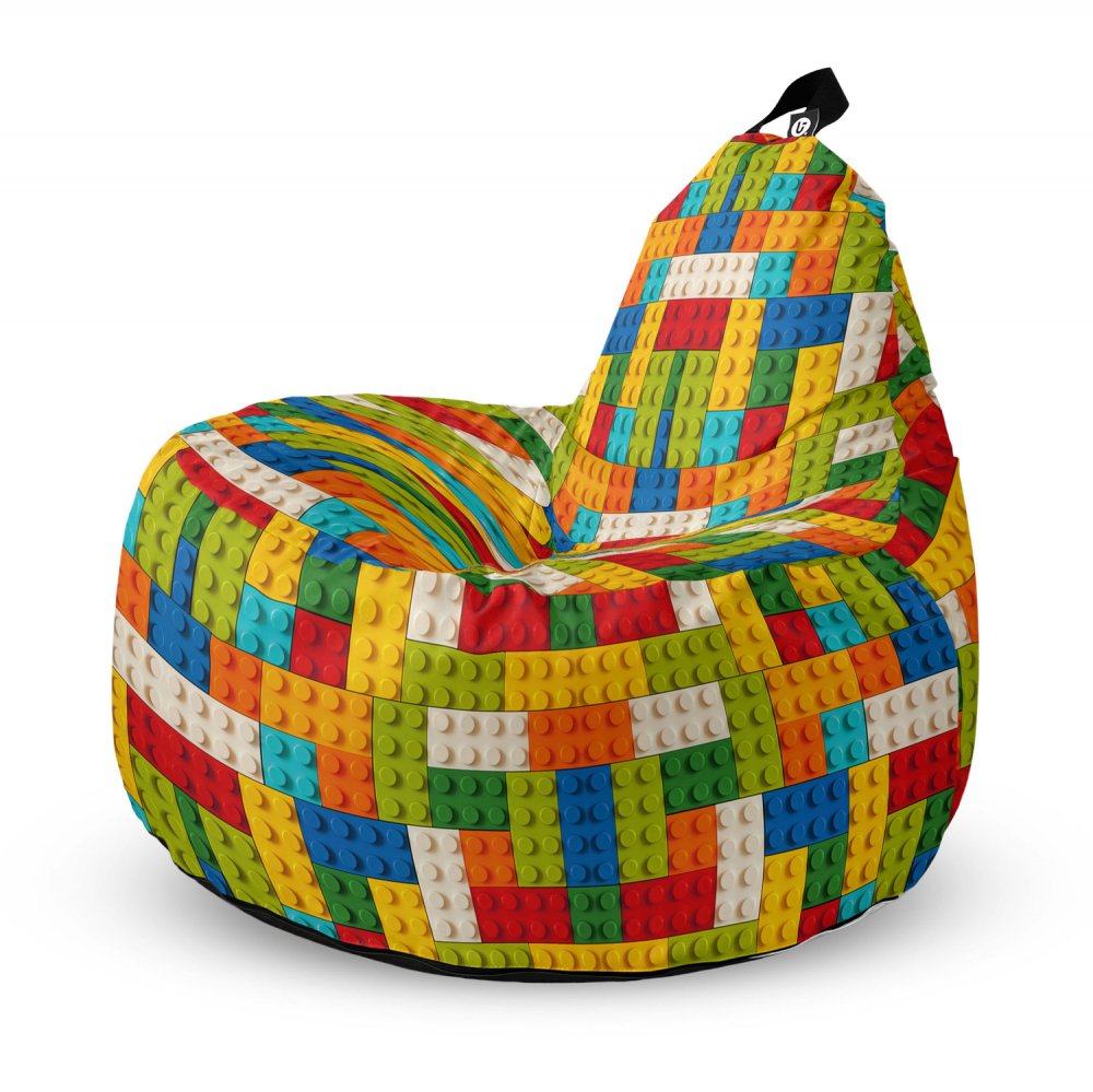 Fotoliu Updeco Puf Bean Bag tip Big Chill lego tetris verde - 4