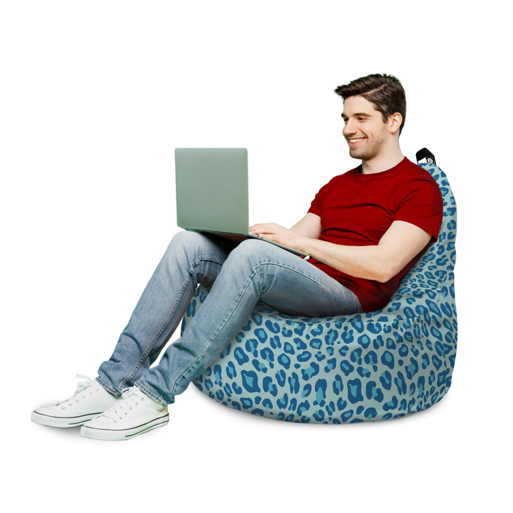 Fotoliu Updeco Puf Bean Bag tip Big Chill leopard blue - 2 | YEO