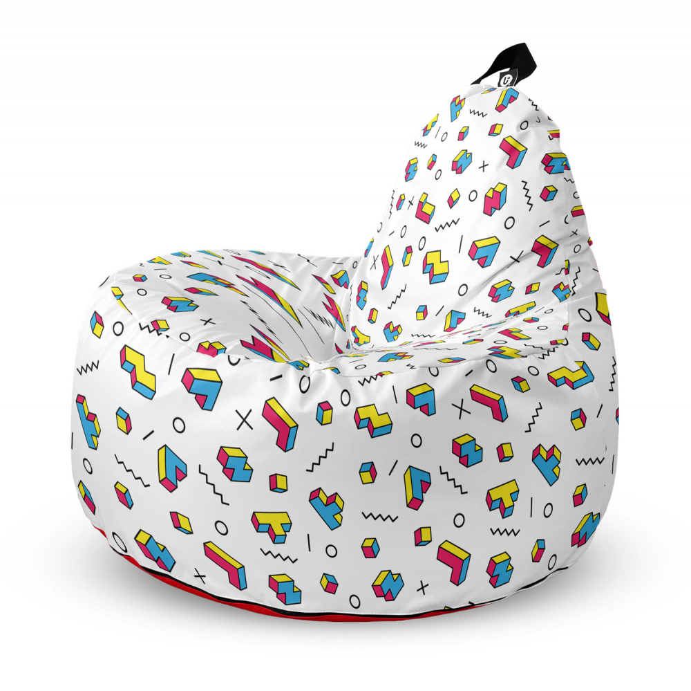 Fotoliu Updeco Puf Bean Bag tip Big Chill memphis tetris - 4