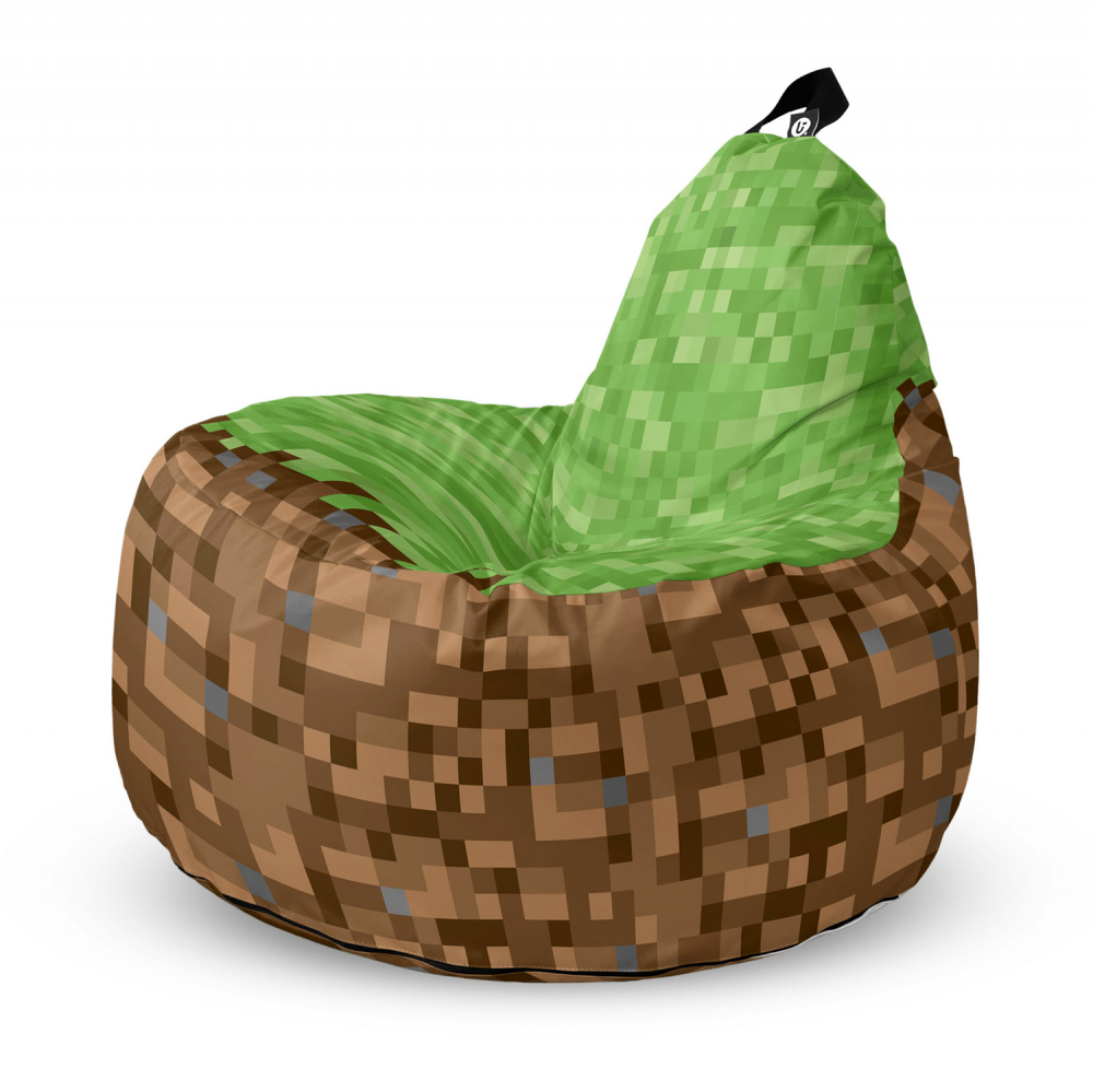 Fotoliu Updeco Puf Bean Bag tip Big Chill minecraft iarba pamant - 4